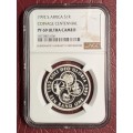 PF 69 ULTRA CAMEO 1992 RSA  STERLING SILVER RAND - COINAGE CENTENNIAL - NGC GRADED