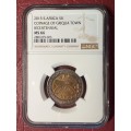 2015 RSA R5 - COINAGE OF GRIQUA TOWN BICENTENNIAL - NGC GRADED MS 66