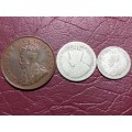A LOT OF 3 x 1934 SA UNION COINS