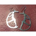 LOVELY GENUINE SOLID SILVER EARRINGS IN VERY GOOD CONDITION - [4,4 g]