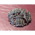 LOVELY VINTAGE GENUINE STERLING SILVER BROOCH WITH MARCASITE IN EXCELLENT CONDITION [10 g]
