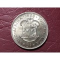 1960 SA UNION SILVER 5 SHILLINGS - CRACKED DIE