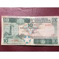 1987 SOMALIA 10 Shilin / 10 Shillings NOTE