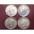 A LOT OF 4 x 1951 SA UNION 5 SHILLINGS - [Bid per coin to take all.]