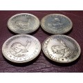 A LOT OF 4 x 1951 SA UNION 5 SHILLINGS - [Bid per coin to take all.]