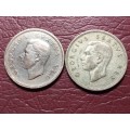 2 x 1952 SA UNION 2 SHILLINGS - [Bid per coin to take both.]