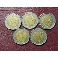 A LOT OF 5 x 2011 RSA R5 COINS - SARB - [Bid per coin to take all.]