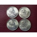 4 x 1966 RSA SILVER RANDS - MS  - AFRIKAANS - [Bid per coin to take all.]