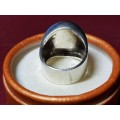 LOVELY GENUINE SOLID STERLING SILVER RING IN VERY GOOD CONDITION - [12,9 g]