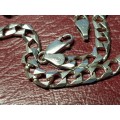 LOVELY GENUINE SOLID STERLING SILVER NECKLACE WITH ITALIAN CLASP IN VERY GOOD CONDITION - [19,6 g]