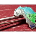 LOVELY VINTAGE GENUINE SOLID STERLING SILVER CAPE TOWN CABLE CAR BROOCH - [3,6 g]