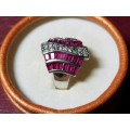 LOVELY GENUINE SOLID STERLING SILVER RING IN EXCELLENT CONDITION - [6,8 g]