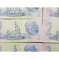 6 x RSA Two Rand Notes - Gerhard de Kock - Mint State - In Sequence - [Bid per note to take all.]