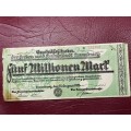 1923 Federal State of Hamburg (German Notgeld) 5 000 000 Mark