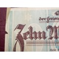1923 Federal State of Hamburg (German Notgeld) 10 000 000 Mark