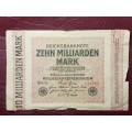 1923 Germany 10 000 000 000 Mark Reichbanknote