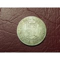 1897 British Sterling Silver Half Crown