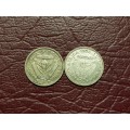 1953 and 1958 SA Union Silver 3 Pence - [Bid per coin to take both]