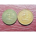 1943 and 1952 SA Union Half Pennies - [Bid per coin to take both]