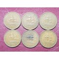 A Lot of 6 x 1952 SA Union Pennies - [Bid per coin to take all]