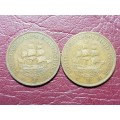 2 x 1941 SA Union Pennies - [Bid per coin to take both]