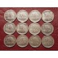 12 x 2004 RSA R2 Coins - 10 Years Freedom - [Bid per coin to take all]