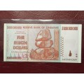 2008 Zimbabwe 5 Billion Dollar Note - UNC
