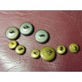 A Lot of 9 Military buttons
