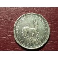 1951 SA Union Silver 5 Shillings
