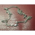 Lovely Genuine Solid Sterling Silver Necklace With Italian Clasp In Good Condition - [14 g]
