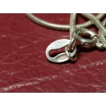 Lovely Solid Sterling Silver Snake Necklace in Fair Condition - [3,8 g]