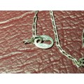 Lovely Genuine Solid Sterling Silver Name (Whitley) Necklace in Very Good Condition - [2,6 g]