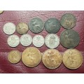 A Lot of 14 British Coins - [Bid per coin to take all]
