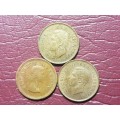A Lot of 3 SA Union Quarter Pennies - [Bid per coin to take all]