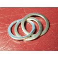 Lovely Genuine Solid Sterling Silver Interlocking Triple Ring in Excellent Condition - [5,9 g]