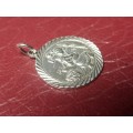 Lovely Genuine Sterling Silver St Christopher Pendant in Excellent Condition - [L 22 mm : 2,89 g]
