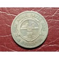 1892 ZAR Sterling Silver 2 Shillings