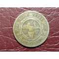 1895 ZAR Sterling Silver 2 Shillings