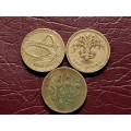 3 x British 1 Pound - [Bid per coin to take all.]