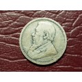 1896 ZAR Sterling Silver 6 Pence