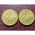 2 x Australian 1 Dollars - [Bid per coin to take both]