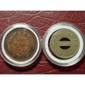 1899 Canada One Cent And and Florida Bus Fair Token - [One bid for both]