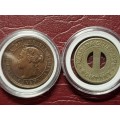 1899 Canada One Cent And and Florida Bus Fair Token - [One bid for both]