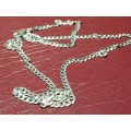 Lovely Genuine Solid Sterling Silver Necklace With Italian Clasp in Very Good Condition - [5 g]