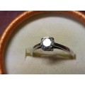 Lovely Large Genuine Solid Sterling Silver Ring In Good  Condition - [1,9 g]