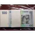 A Lot Of 100 Zimbabwe 100$ Notes - Harare 2007 - UNC With Consecutive AA Numbers