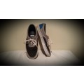 VANS!! AN AWESOME PAIR OF LIKE NEW BLUE, BLACK AND GRAY VANS!!!! MENS SIZE US 11!!