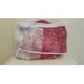 A BRAND NEW RED DOUBLE BED NIGHT FRILL/BASE COVER!!!!! STILL IN PACKAGING!!!
