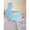 Blue wooden Bunny
