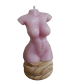 Pink lady figurine candle 9cm